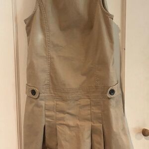 Tan dress with button details